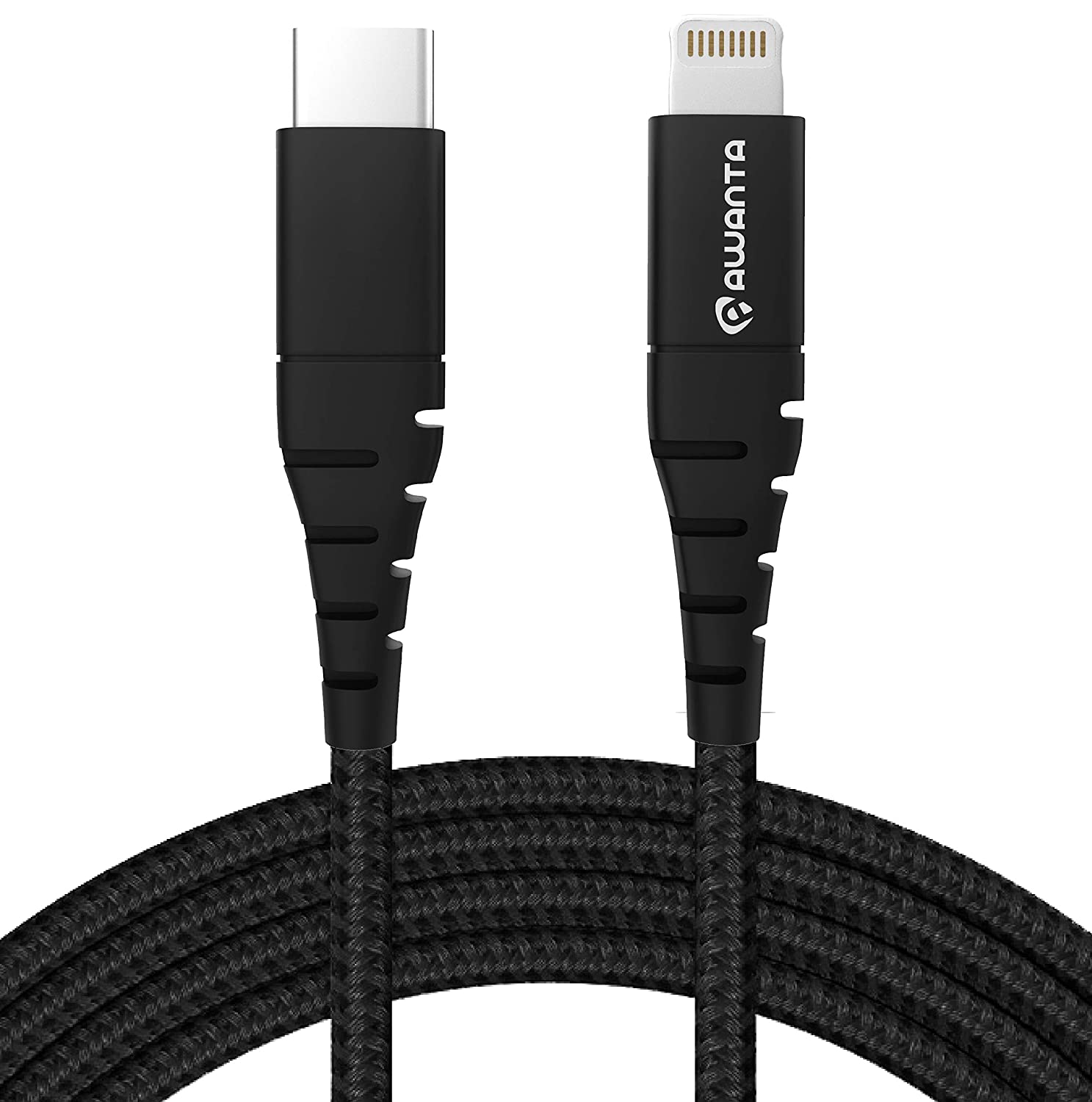 Cable corto USB C a Lightning, [certificado Apple MFi] Paquete de 2 cables  trenzados de 1 pie para iPhone tipo C, cable trenzado USB-C de carga de