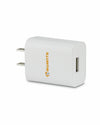 USB Power Adapter  Wall Charger UL Certified– White 1 AMP (5w)